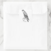 Peregrine Falcon Vierkante Sticker (Tas)