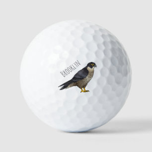 Peregrine falcon-vogelschilderij cartoon golfballen