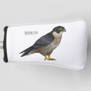 Peregrine falcon-vogelschilderij cartoon golfheadcover