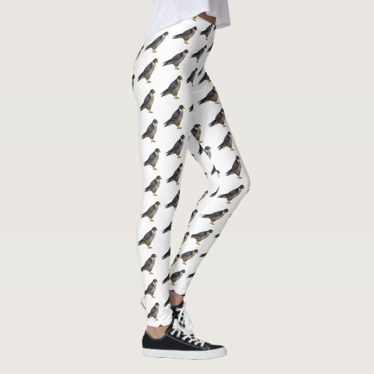 Peregrine falcon-vogelschilderij cartoon leggings (Rechts)