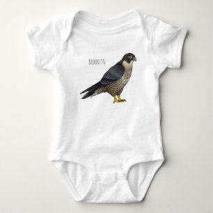Peregrine falcon-vogelschilderij cartoon romper