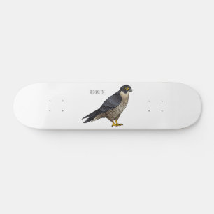 Peregrine falcon-vogelschilderij cartoon skateboard