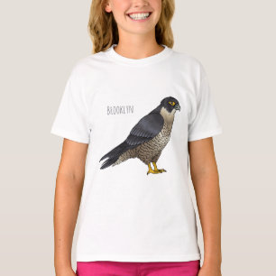 Peregrine falcon-vogelschilderij cartoon t-shirt