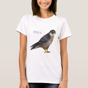 Peregrine falcon-vogelschilderij cartoon t-shirt