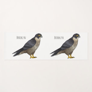 Peregrine falcon-vogelschilderij cartoon yogamat