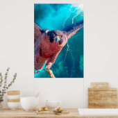 Peregrine Falcon WINGS (MERCURY) Poster (Keuken)