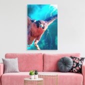 Peregrine Falcon WINGS of MERCURY Canvas Print (Insitu (Woonkamer))