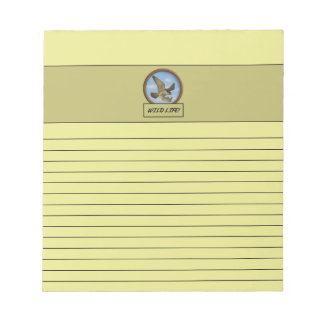 Peregrine Faucon clair Bloc-notes jaune