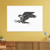 Peregrine Hawk canvas print (Insitu (Woonkamer))