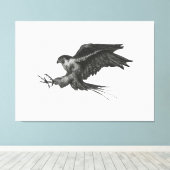 Peregrine Hawk canvas print (Insitu (Houten vloer))