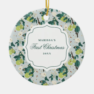 Peren & Bijen Botanische Bloementuin Kerst Keramisch Ornament