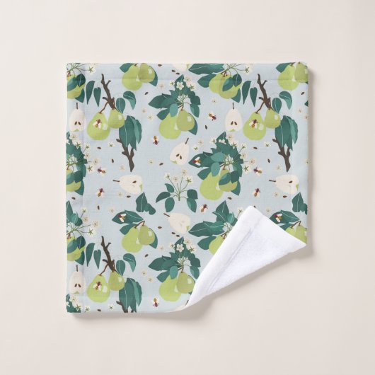 Peren en bijen in een botanische bloementuin bad handdoek (Wasdoekje)