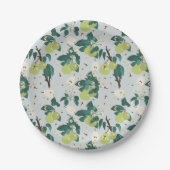 Peren en bijen in een botanische bloementuin papieren bordje (Voorkant)