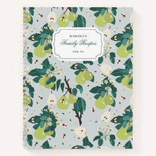 Peren en bijen in een botanische bloementuin recep notitieboek