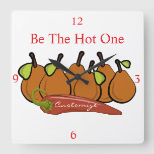 Peren en Hot Chili Thunder_Cove Vierkante Klok