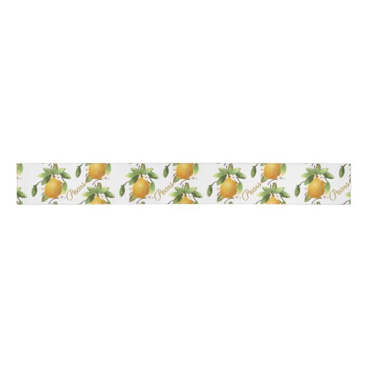 Peren Fruit Grosgrain Lint (Voorkant)