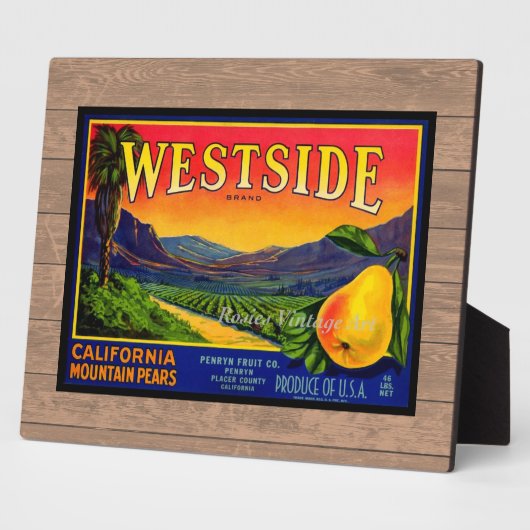  Peren Fruitkrat Label Tafelblad Plaque Fotoplaat (Zijkant)