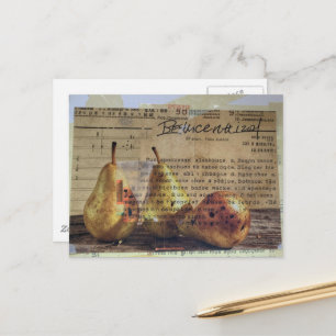 Peren Mixed Media Collage Briefkaart