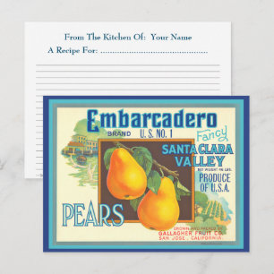 Peren Vintage krat kunst Bewerkbare Receptkaarten Briefkaart