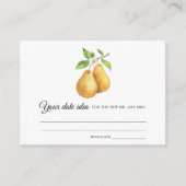 Peren Vrijgezellenfeest Datum nacht ideeën Datum p Informatiekaartje (Voorkant)