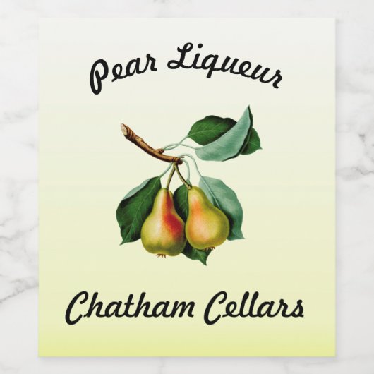 peren wijn etiket (Enkel label)