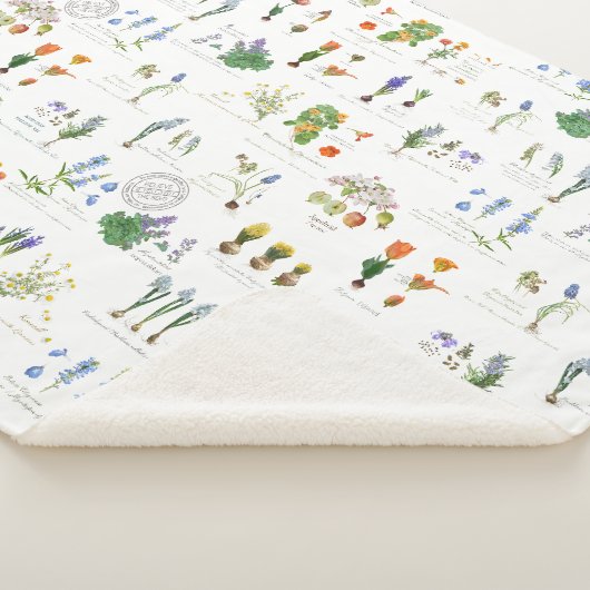 Perennial garden Sherpa blanket Sherpa Deken (3/4)