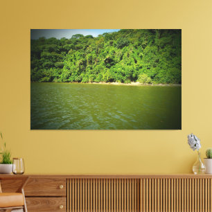 Perequê Beach Guarujá Brazilië Canvas Afdruk