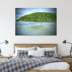 Perequê Beach Guarujá Brazilië Canvas Afdruk
