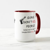Pères avec de jolies filles Mug (Devant droit)