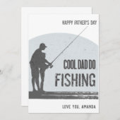 Pères de pêche carte de jour Vintage Pêcheur (Devant / Derrière)