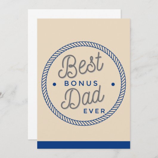 Pères Steppère cartes de jour Stepdad Typographie (Devant / Derrière)