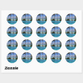 Perfct Infinity Pool on Vanilla Island Ronde Sticker (Vel)