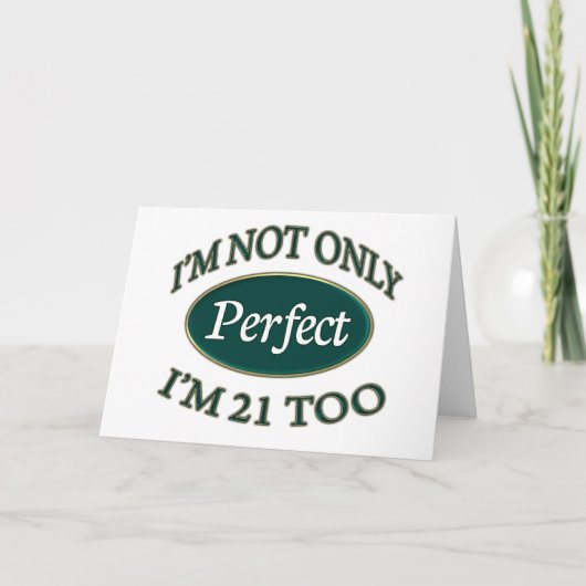 Perfect 21 jaar oud kaart (Voorkant)