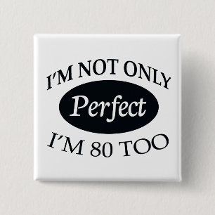 Perfect 80 vierkante button 5,1 cm