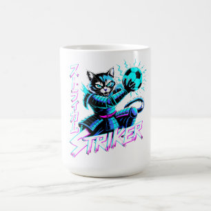 Perfect anime-gamer-cadeau voor voetbalfans en kat koffiemok