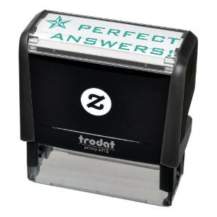 "PERFECT ANTWOORDEN!" Feedback Rubberstempel Zelfinktende Stempel