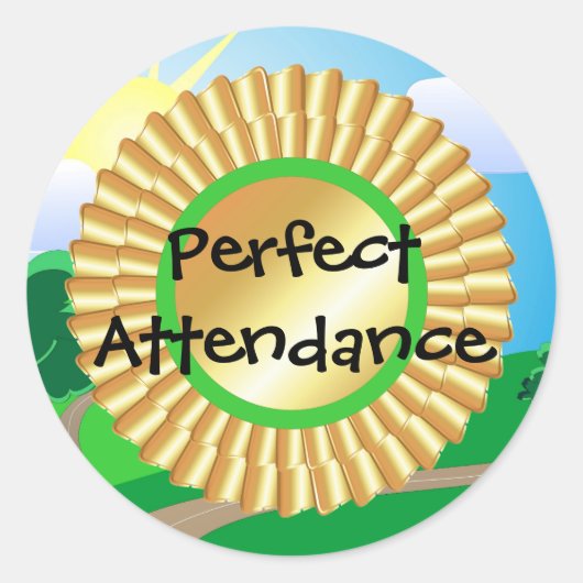 Perfect Attendance Sticker (Voorkant)