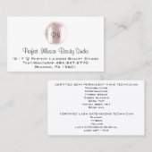 Perfect Beauty Studio Services Monogram Roos Visitekaartje (Voorkant / Achterkant)