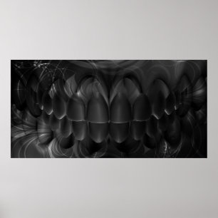 Perfect Black Teeth Smile Dentist Poster