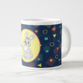 Perfect Bunny Rabbit geometrisch patroon Extra Grote Beker (Voorkant rechts)