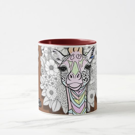 Perfect cadeau Giraffe liefhebber mok (Midden)