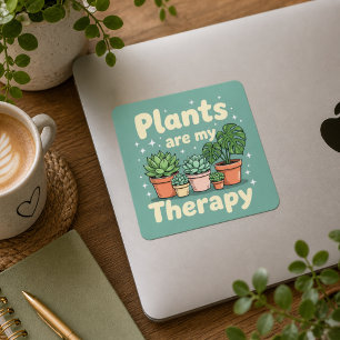 Perfect cadeau voor tuin- en plantenliefhebbers vierkante sticker