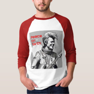 Perfect Cadeaus Peace On Earth NY Mannen Raglan Sh T-shirt