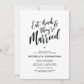 Perfect Calligraphy Post Mariage Brunch Invitation (Devant)