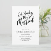 Perfect Calligraphy Post Mariage Brunch Invitation (Debout devant)