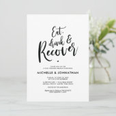 Perfect Calligraphy Post Mariage Brunch Invitation (Debout devant)