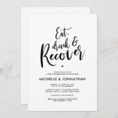 Perfect Calligraphy Post Mariage Brunch Invitation (Devant / Derrière)