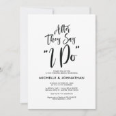 Perfect Calligraphy Post Mariage Brunch Invitation (Devant)