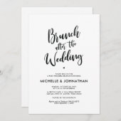Perfect Calligraphy Post Mariage Brunch Invitation (Devant / Derrière)