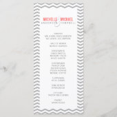 Perfect Chevron/Zig Zag Wedding Programme Programma (Achterkant)